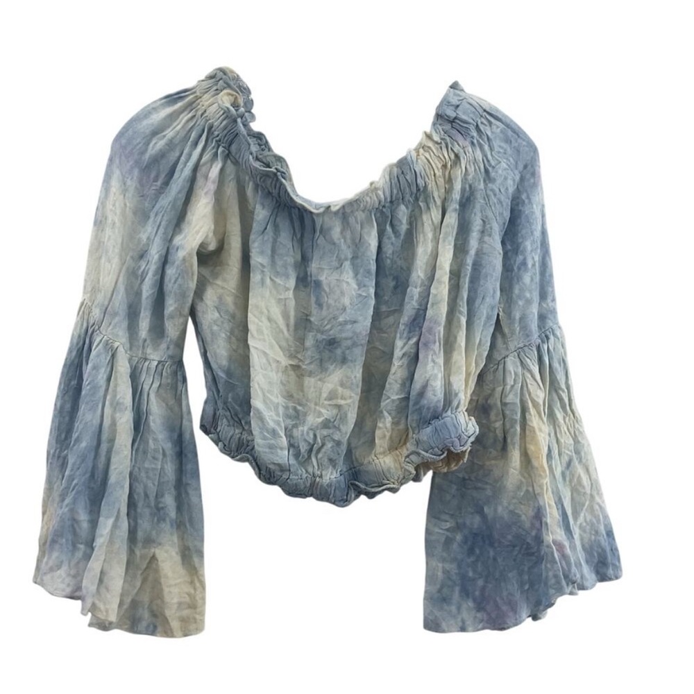 Surf Gypsy Tie-Dye Off-Shoulder crop beach top